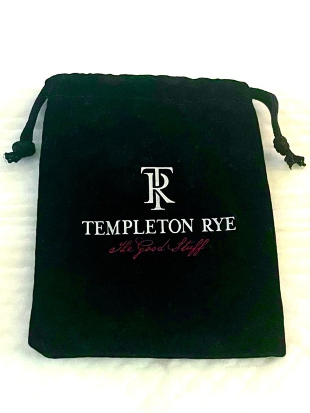 5 for $25! Templeton Rye Whiskey Black Velvet Drawstring Pouch - Bag!
